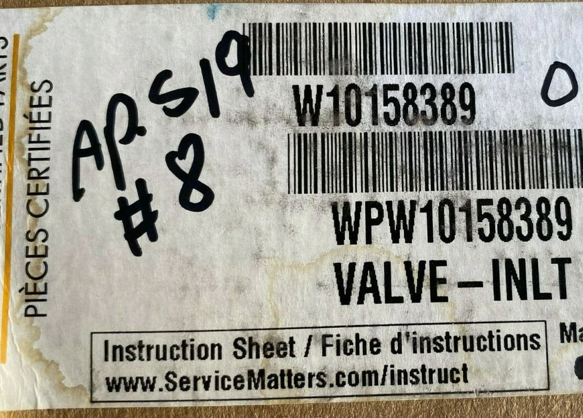 Genuine OEM Whirlpool Water Inlet Valve W10158389 — thumbnail 7
