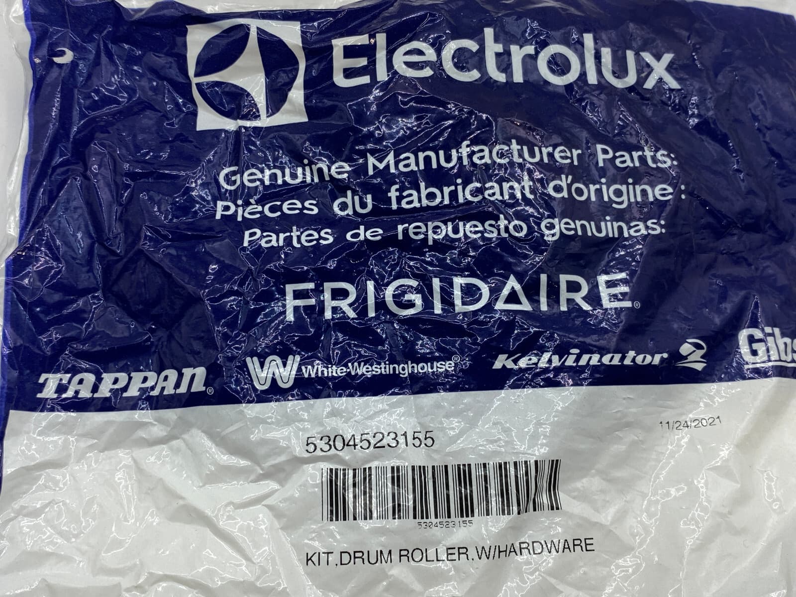 New Genuine OEM  Frigidaire Dryer Drum Support Roller 5304523155 — thumbnail 2