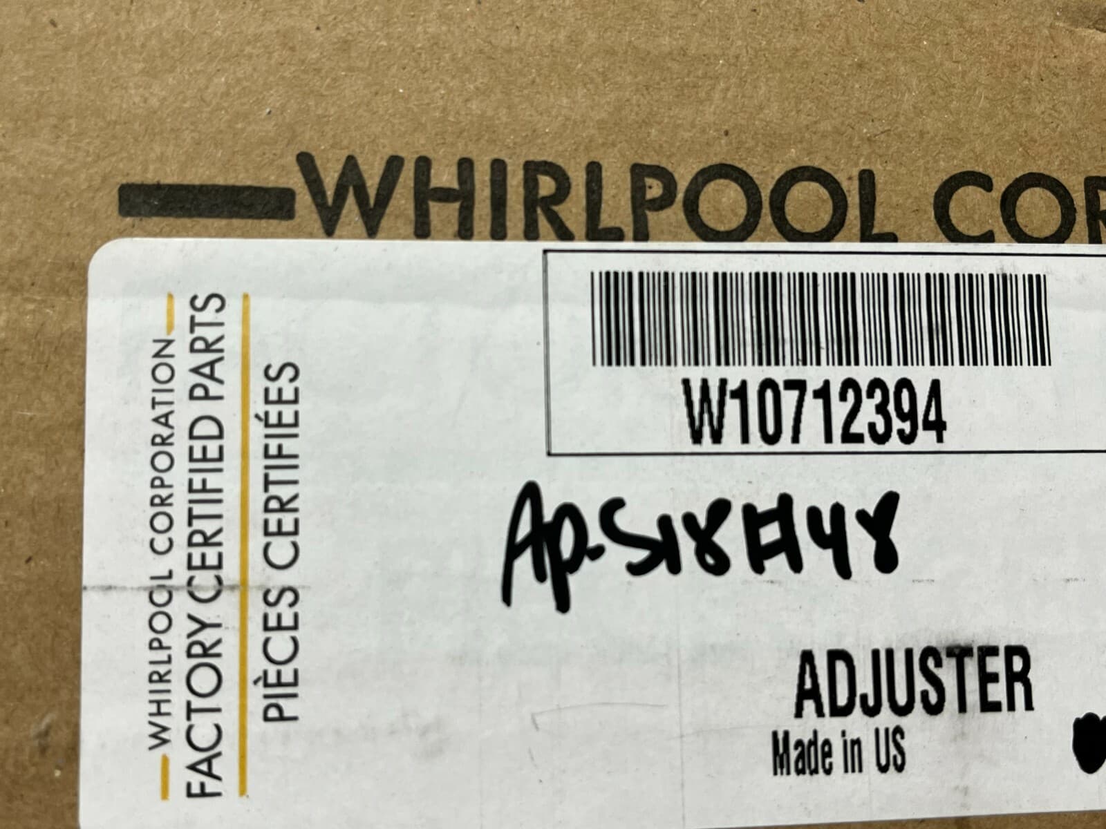 W10712394  NEW Genuine OEM Whirlpool Dishwasher Adjuster Kit — thumbnail 5