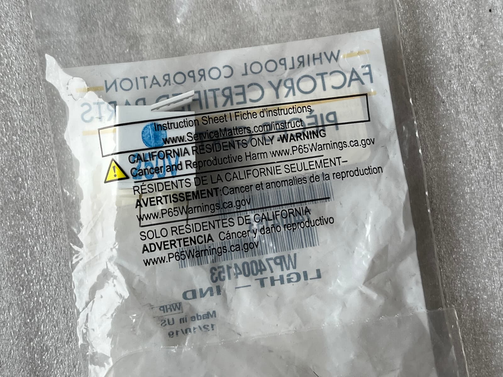 New Genuine  Whirlpool Indicator Light WP74004153 — thumbnail 3