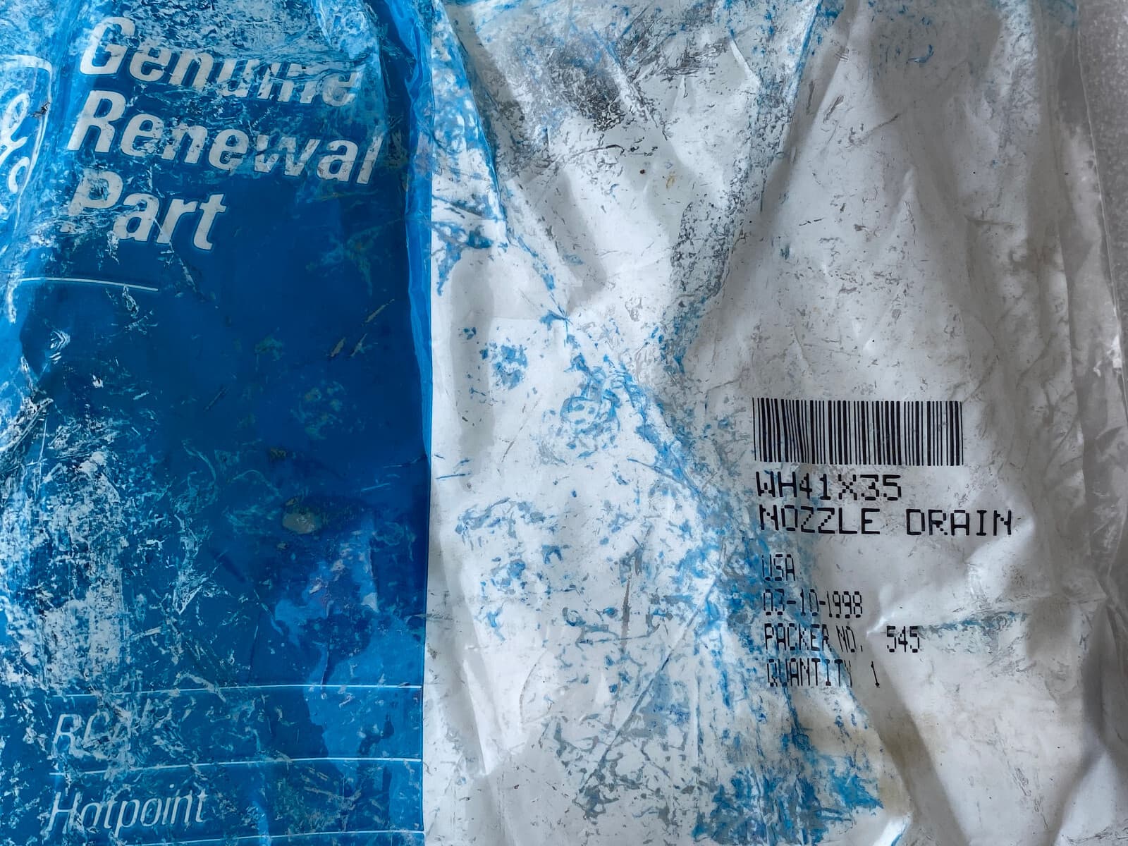New Genuine  GE Nozzele Drain WH41X35 — thumbnail 3