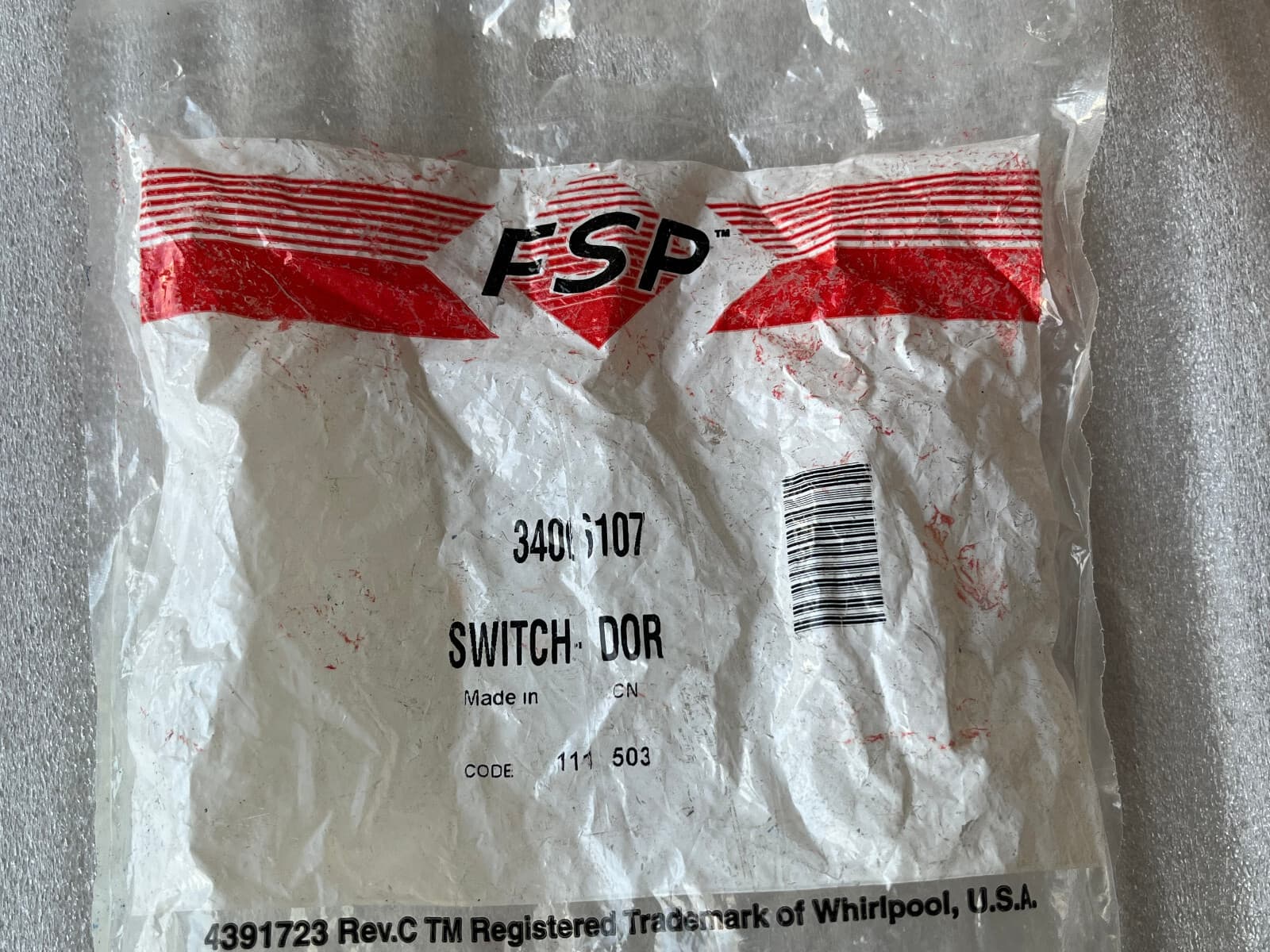 NEW Genuine OEM Whirlpool Dryer Door Switch WP3406107 — thumbnail 6