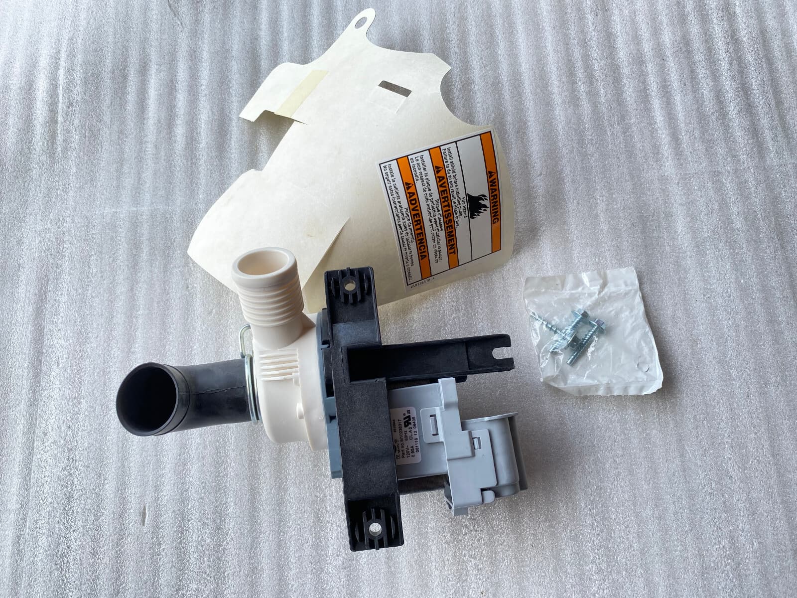 W10536347 Whirlpool OEM Washer Drain Pump Kit NEW Genuine — thumbnail 9