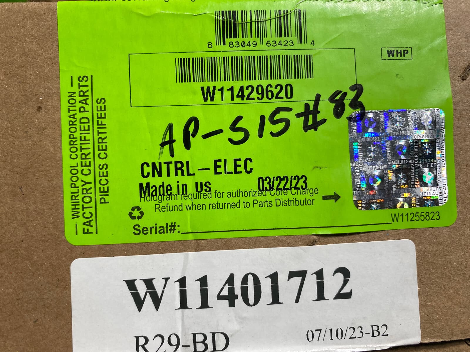 New Genuine OEM Whirlpool Washer Electronic Control Board W11429620 — thumbnail 4