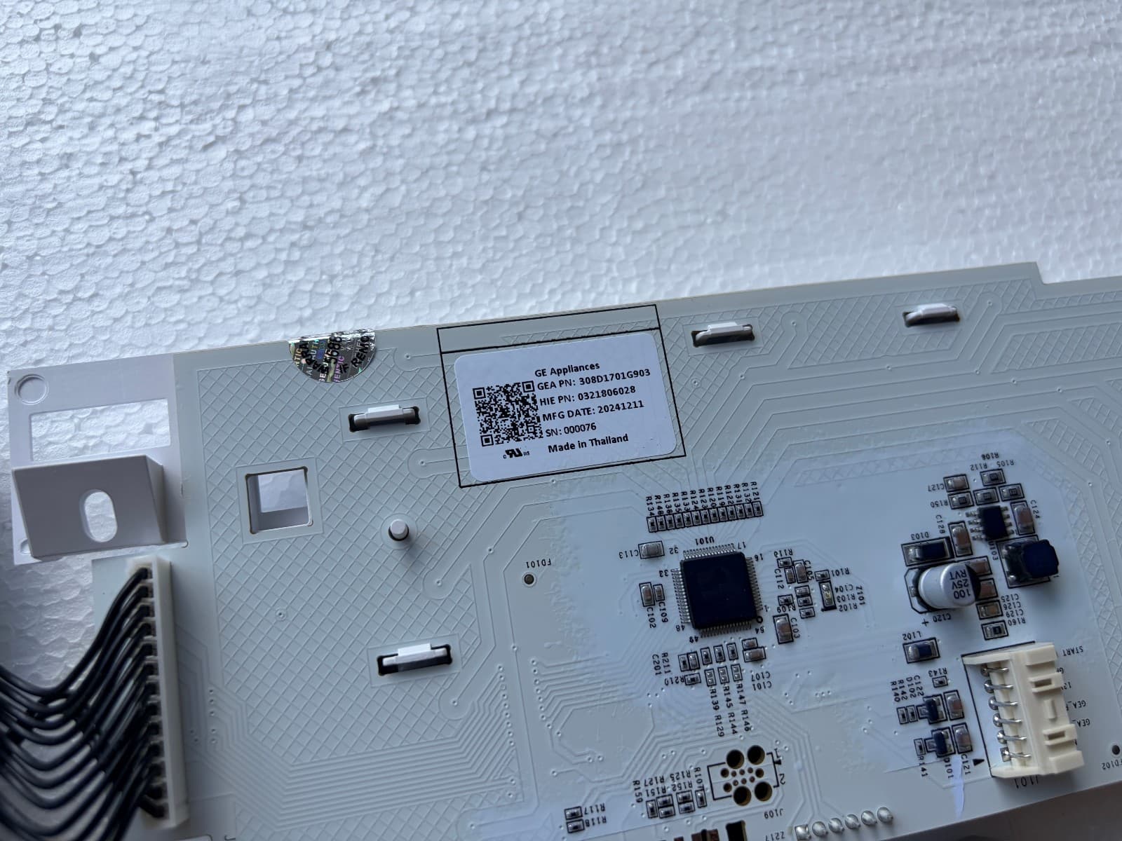 WH22X34919 GE  Washer User Interface Control Board New OEM  Genuine — thumbnail 5