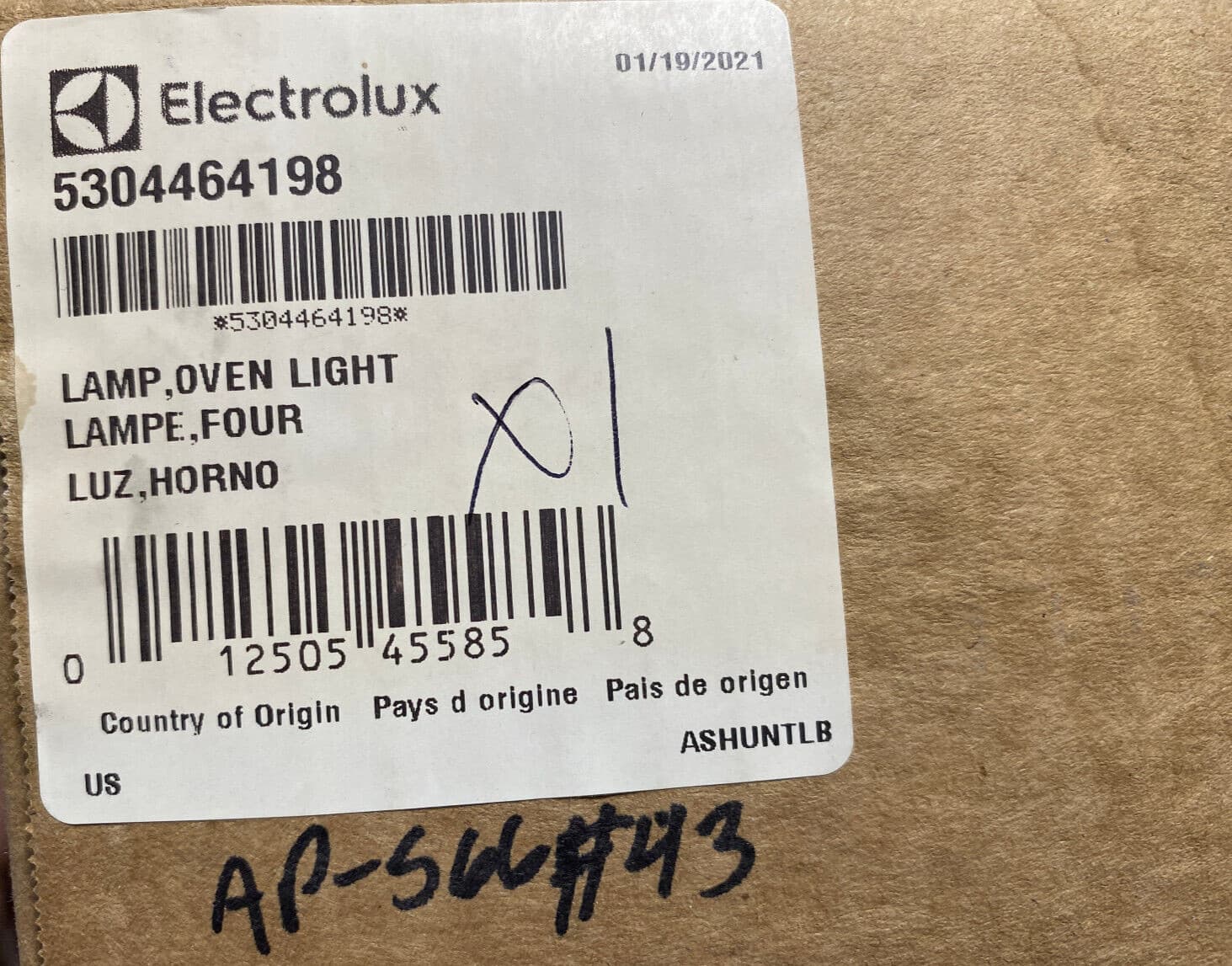 New Genuine OEM Frigidaire Microwave Light Bulb 5304464198 — thumbnail 4