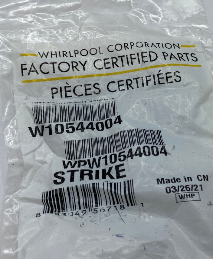 New Genuine OEM Whirlpool Dishwasher Door Latch Strike WPW10544004 W10544004 — thumbnail 2