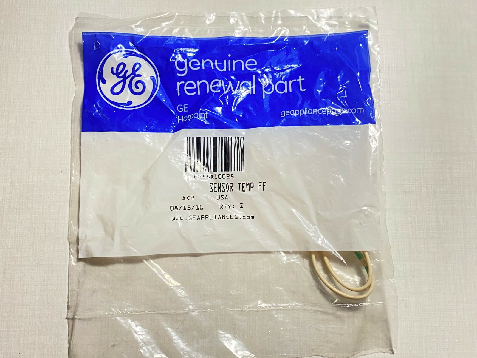 WR55X10025  New Genuine GE Refrigerator Temperature Sensor — thumbnail 2