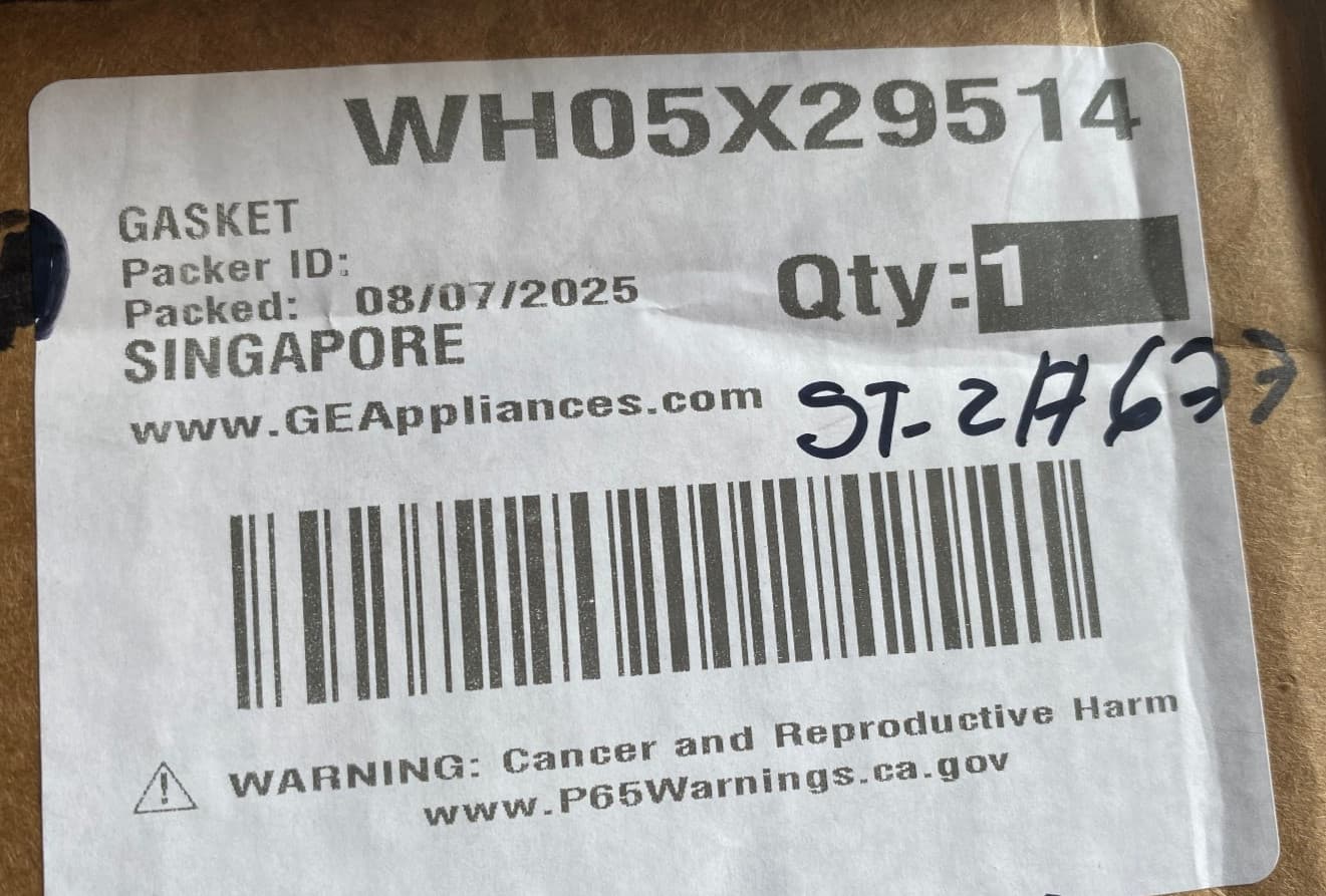 New OEM GE Washer Door Boot Seal & Clamp WH05X29663 WH01X29615 WH05X29514 — thumbnail 5