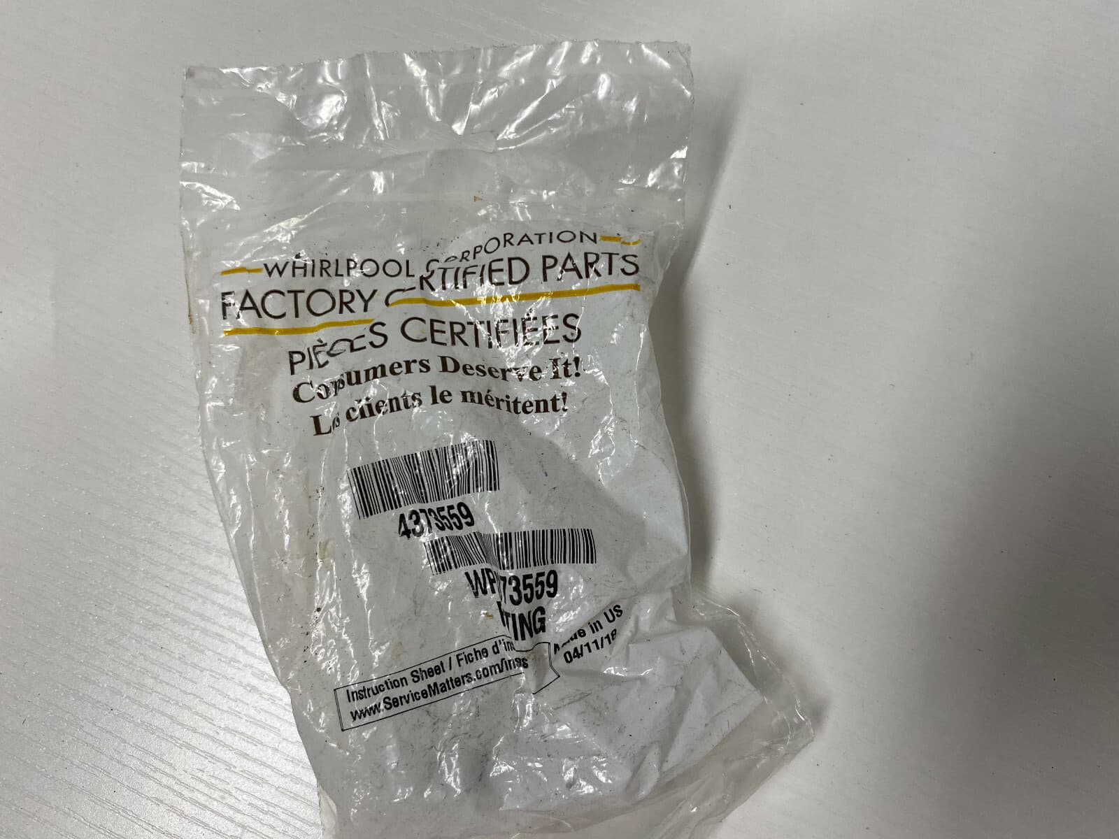 Genuine OEM Whirlpool Water Dispenser Hose Connector WP4373559 — thumbnail 8