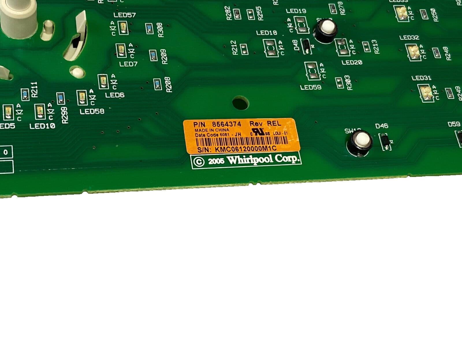 Genuine Whirlpool Washer User Interface WP8564374 8564374 — thumbnail 2