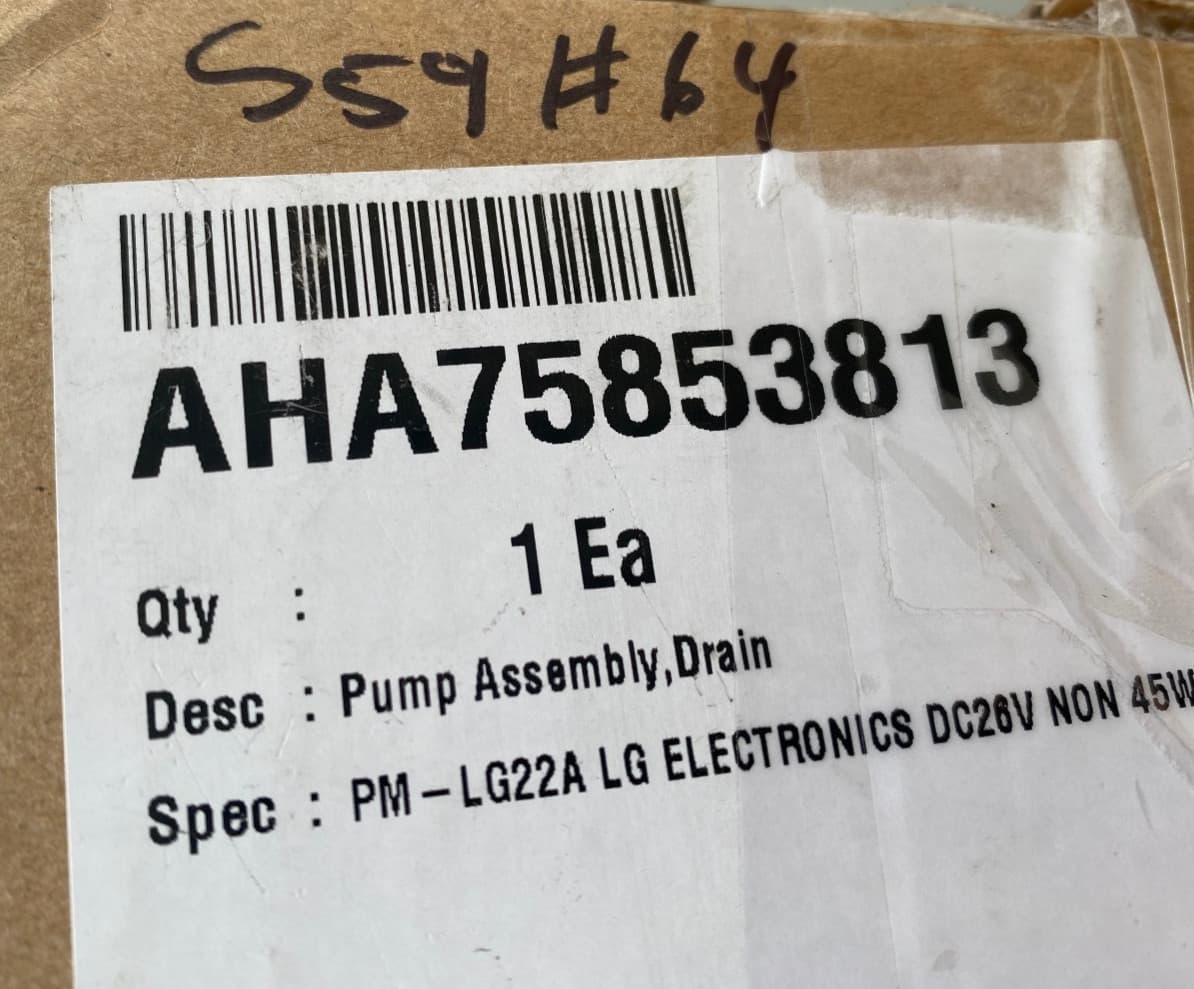 AHA75853813 OEM LG Washer/ Dryer  Drain Pump Assembly OEM  New Genuine — thumbnail 3