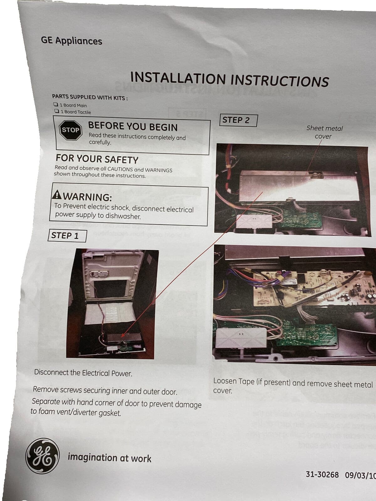 New Genuine OEM GE Dishwasher Kit-Main & Tactile Board WD21X10408 — thumbnail 6
