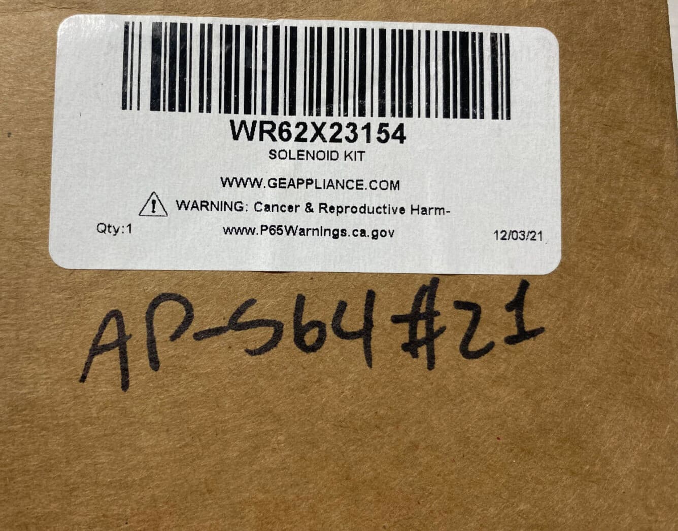 WR62X23154  NEW Genuine GE Refrigerator Ice Dispenser Solenoid Service Kit — thumbnail 3