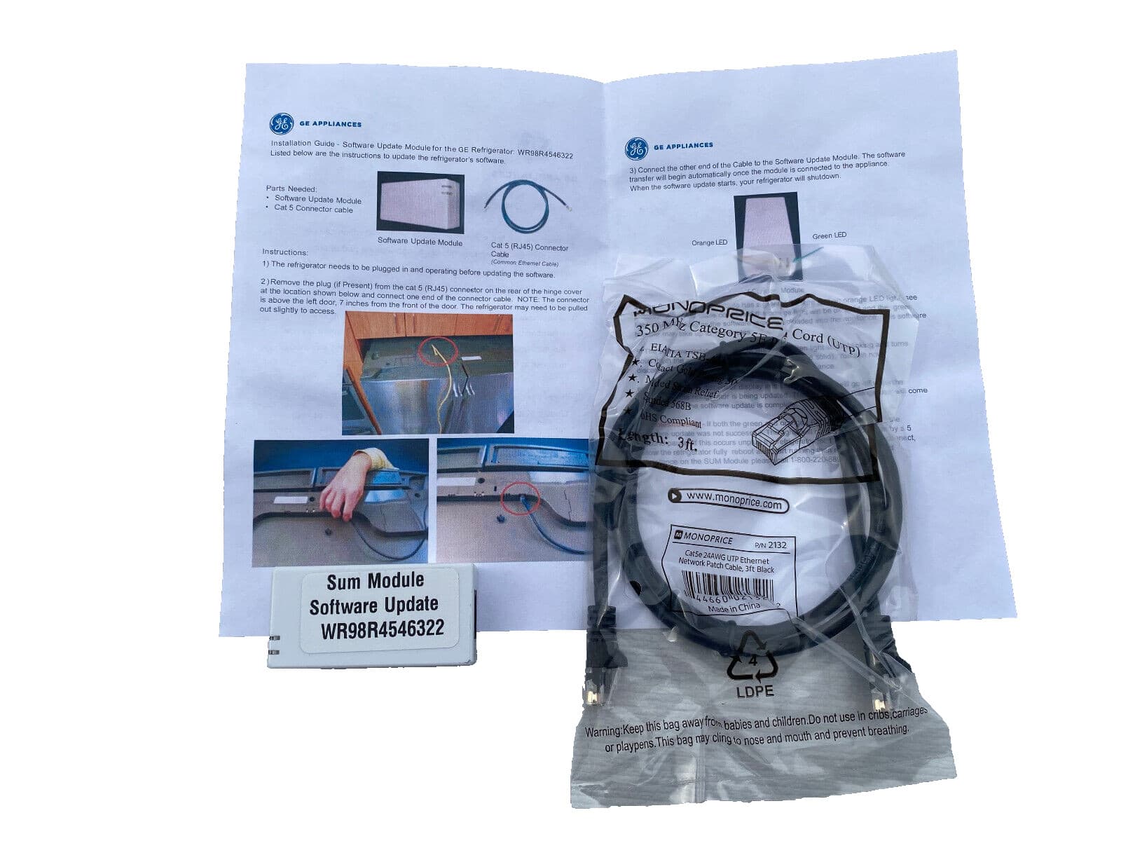 Genuine GE Refrigerator Software Update  WR98R4546322