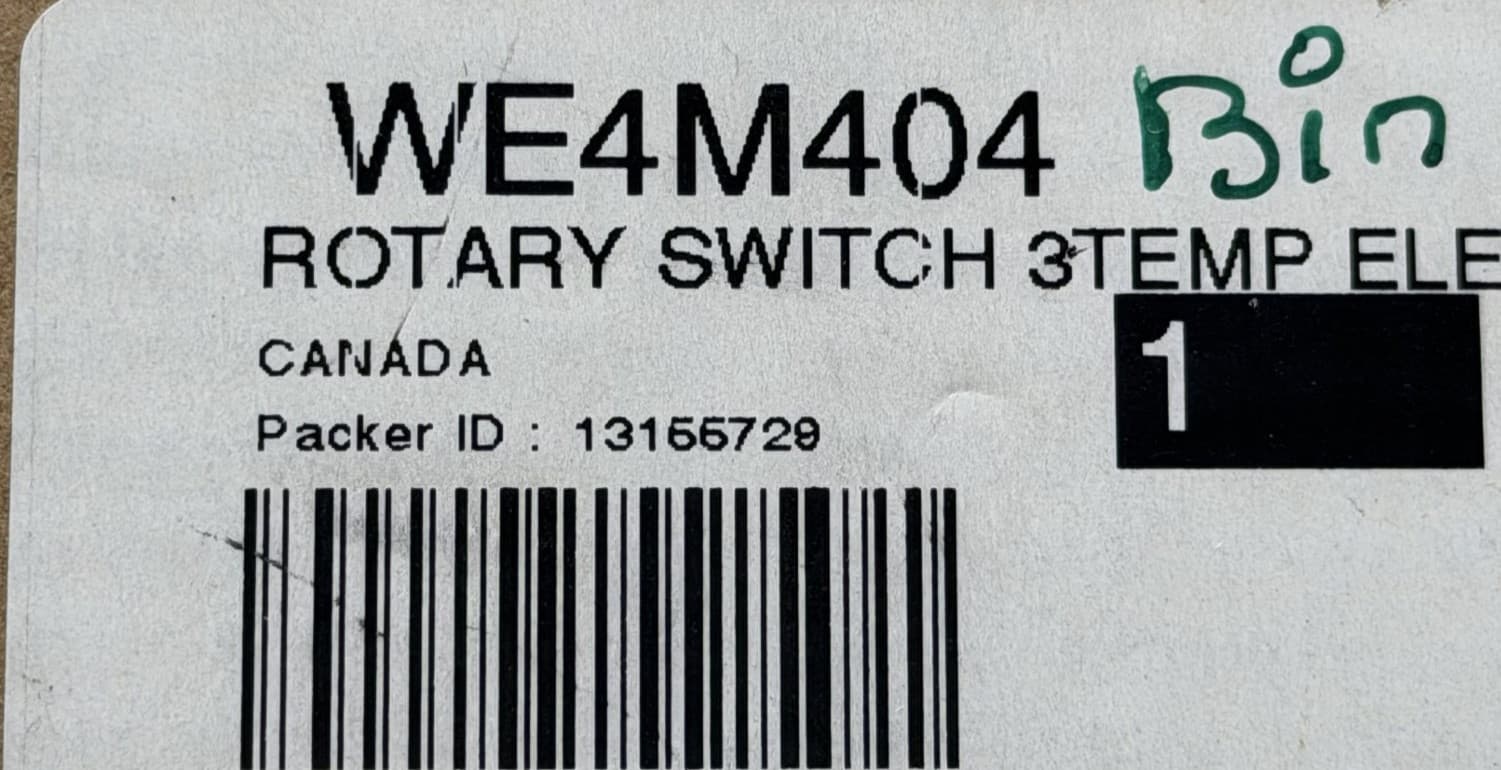 WE4M404 GE Dryer 3-Temperature Rotary Switch OEM New Genuine — thumbnail 5