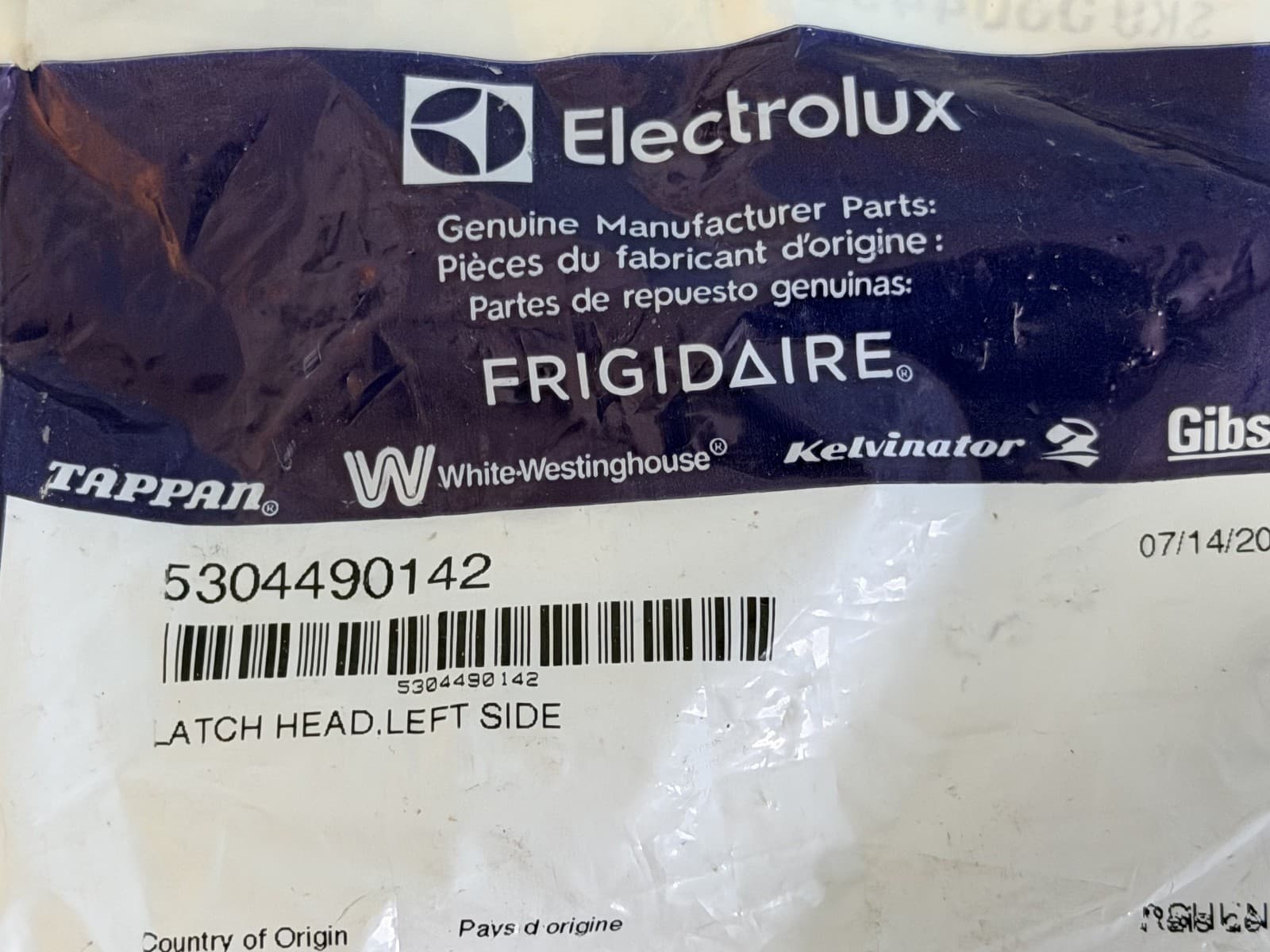5304490142 Frigidaire Microwave Door Latch Head (Left Side)  OEM New Genuine — thumbnail 3