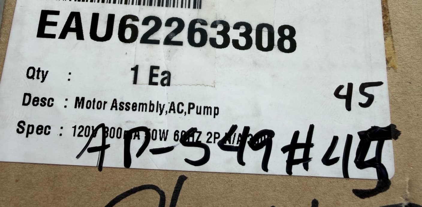 EAU62263308  OEM LG  Motor Assembly,Ac,Pump  New Genuine — thumbnail 4