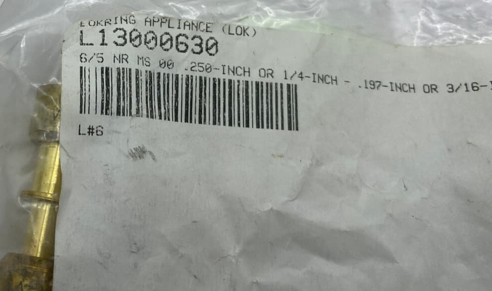 New Genuine OEM Samsung Refrigerator Lokrings 6/5NR  L13000630 DA81-06413A — thumbnail 2