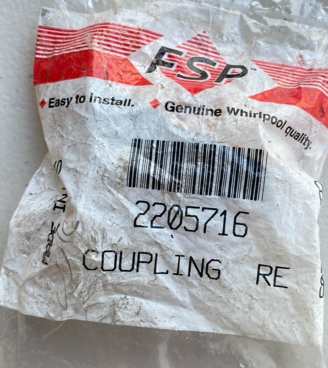 Genuine OEM Whirlpool Refrigerator Motor Coupling 2205716 — thumbnail 2