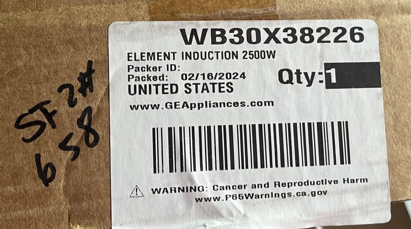 New Genuine OEM GE Induction Heating Element  PHP9030DJ5BB WB30X38226 — thumbnail 4