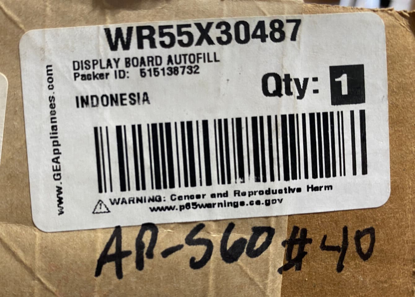 WR55X30487 OEM GE Refrigerator Dispenser Display Control Board  New Genuine — thumbnail 8