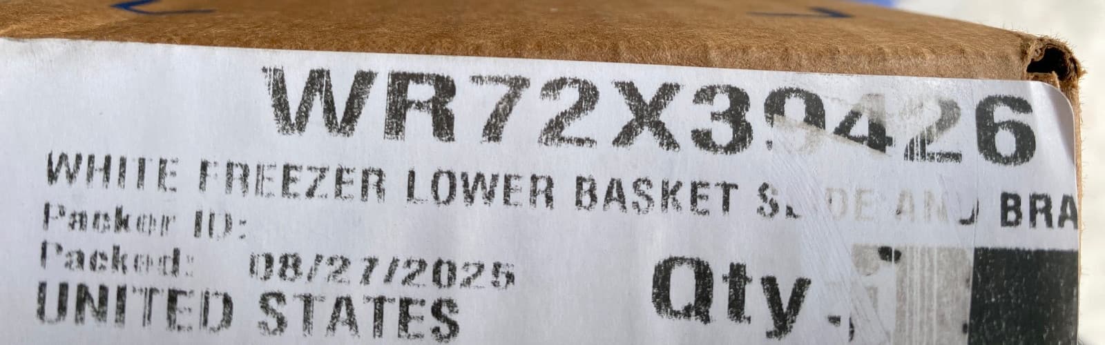 WR72X39426 OEM GE  Freezer Basket Slide and Bracket New Genuine — thumbnail 3