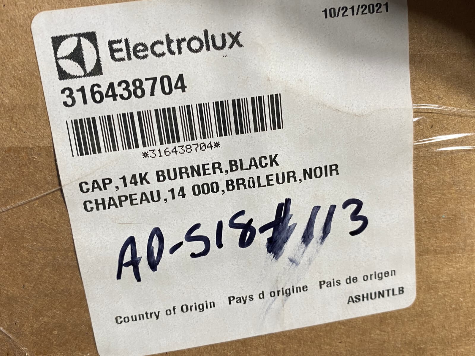 316438704Frigidaire OEM Range Surface Burner Cap Black 14k New Genuine — thumbnail 7