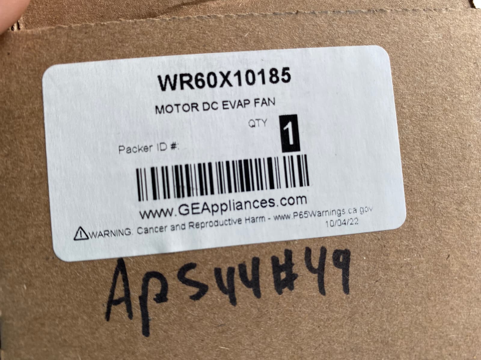 New Genuine GE Refrigerator Evaporator Fan Motor WR60X10185 — thumbnail 18