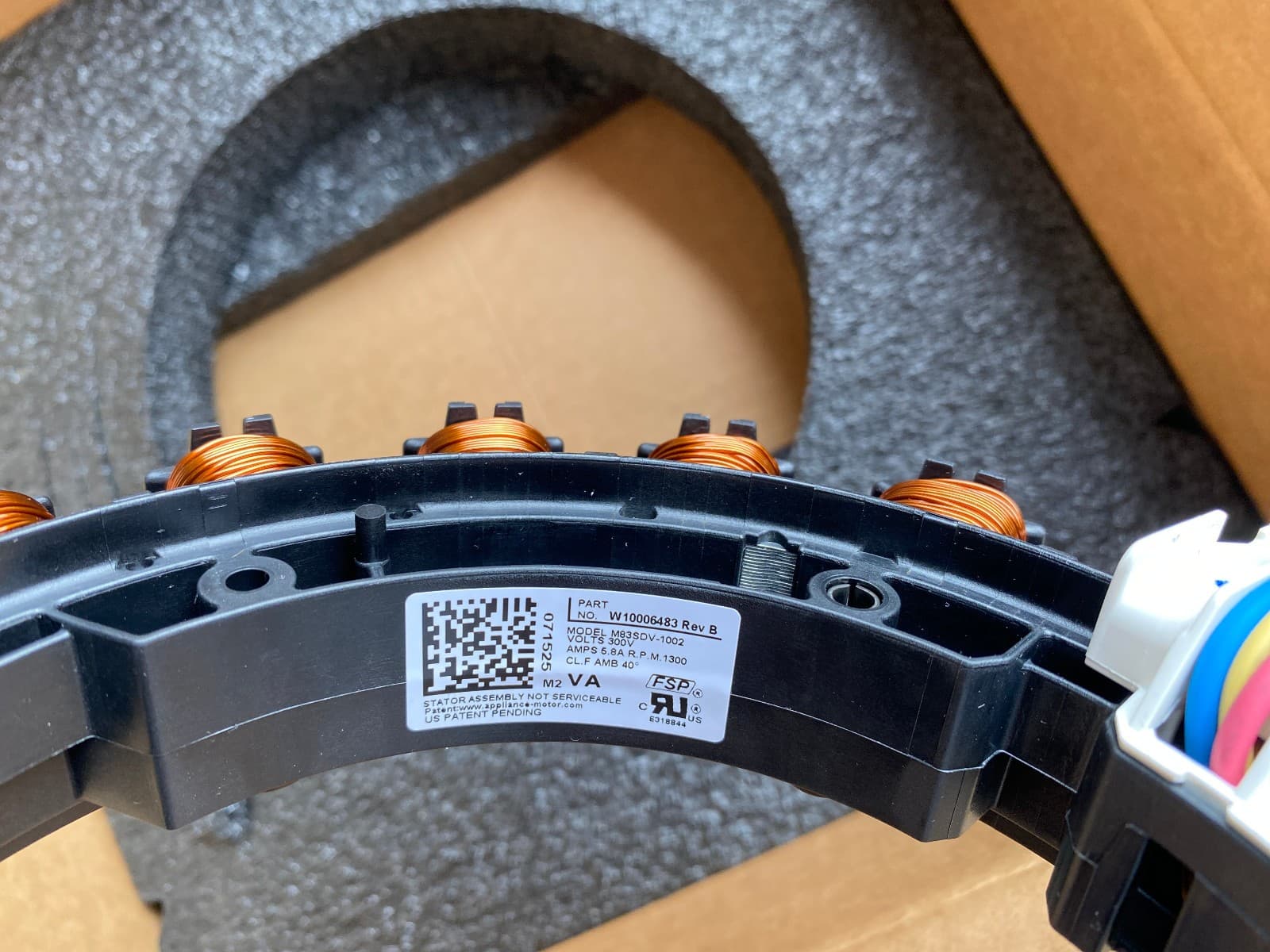 W10915700 OEM Whirlpool Washer Stator New Genuine — thumbnail 3