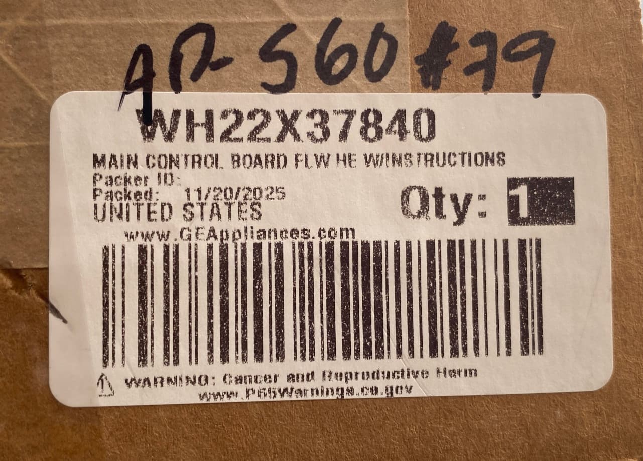 WH22X37840  OEM GE Washing Machine Control Board New Genuine — thumbnail 5