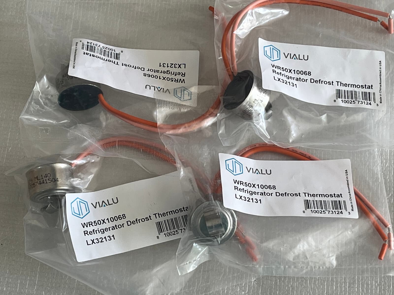 New For GE Refrigerator Defrost Thermostat (4Pack)   WR50X10068 — thumbnail 2