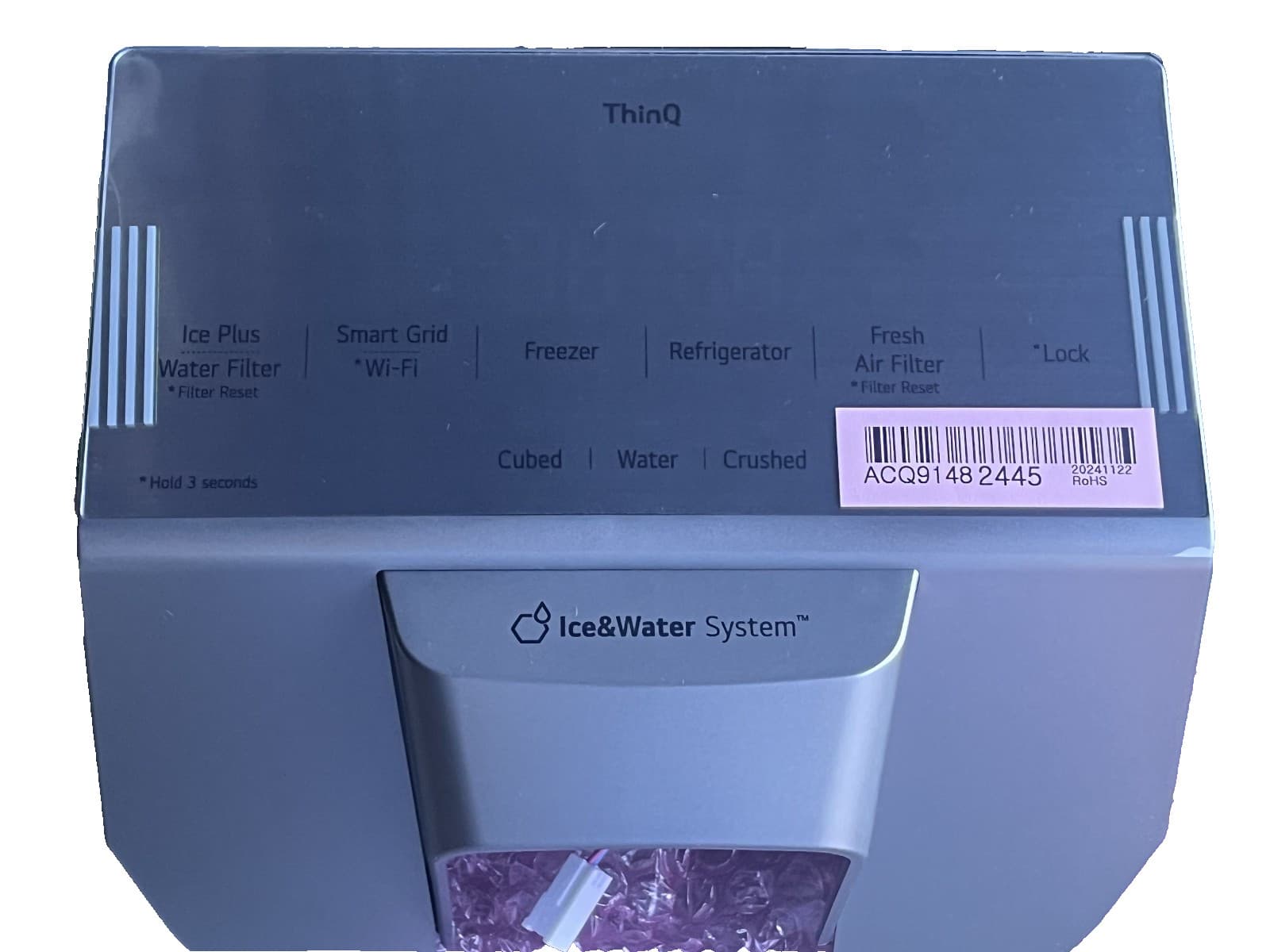 New Genuine OEM LG Refrigerator Display Cover LRMVS2806S/00 ACQ91482445 — thumbnail 2