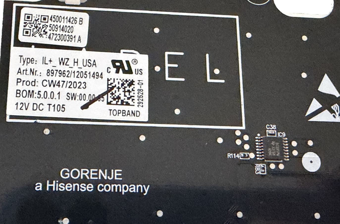 12051494 OEM Hisense Range Oven User Interface New Genuine — thumbnail 6