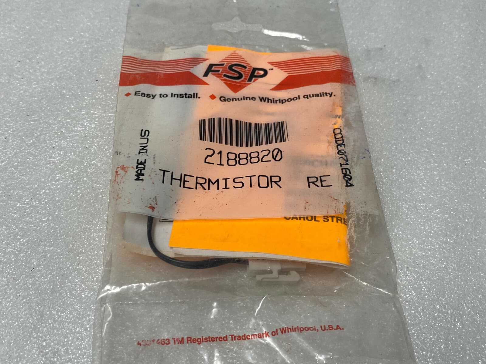 New Genuine OEM Whirlpool  Thermistor  2188820 — thumbnail 5