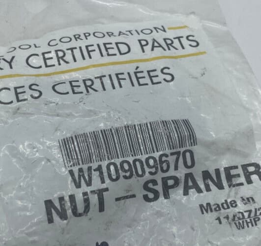 New Genuine OEM  Whirlpool Washer Nut-Spaner W10909670 — thumbnail 3