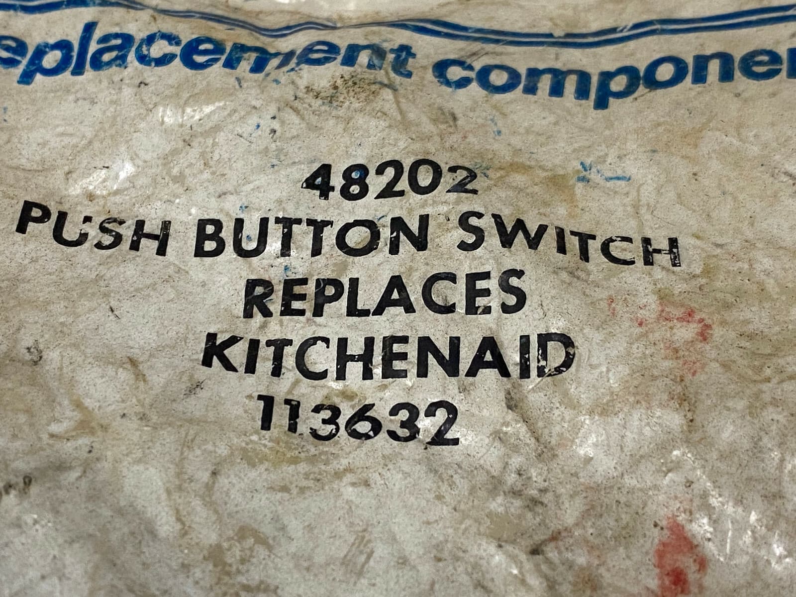 Genuine OEM Kitchenaid Push Button Switch 48202 — thumbnail 3