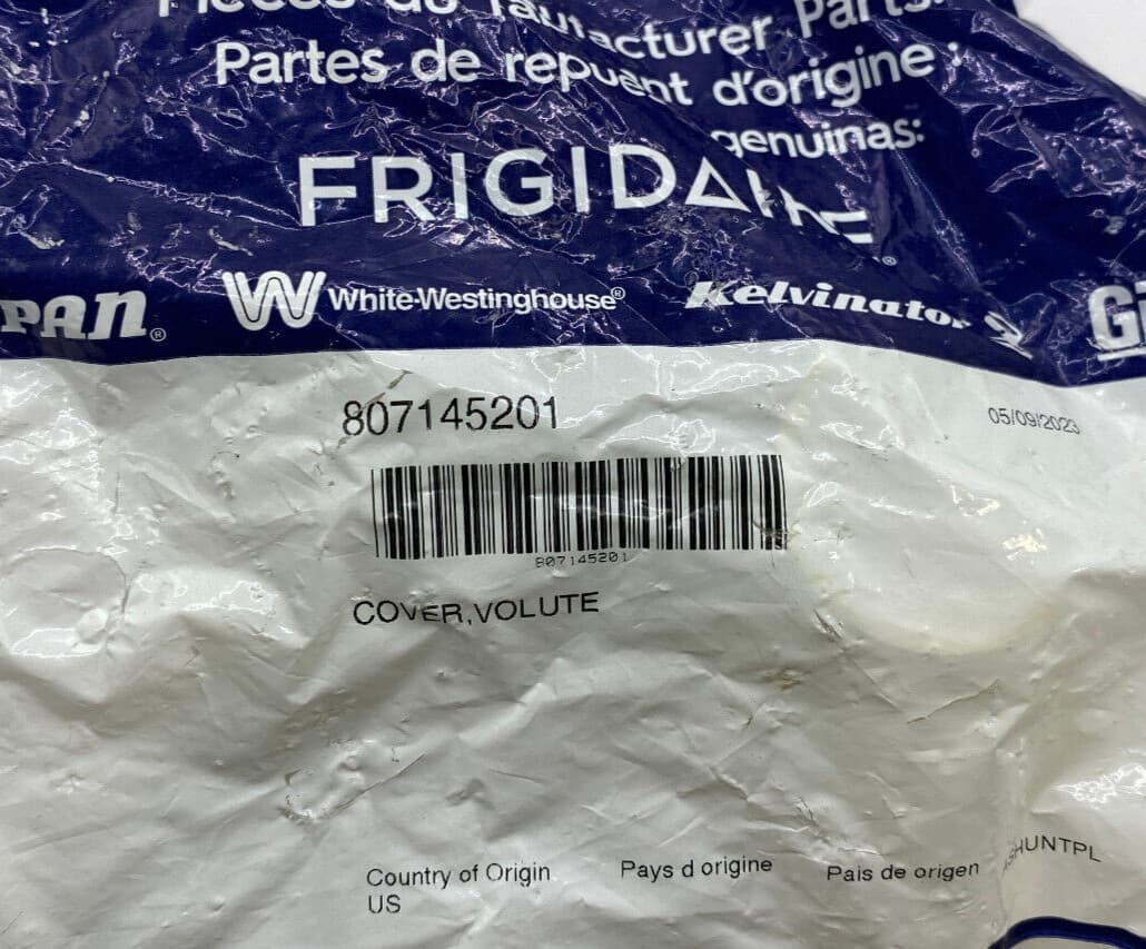 New Genuine OEM Frigidaire Dishwasher Cover Arm Support 807145201 — thumbnail 2