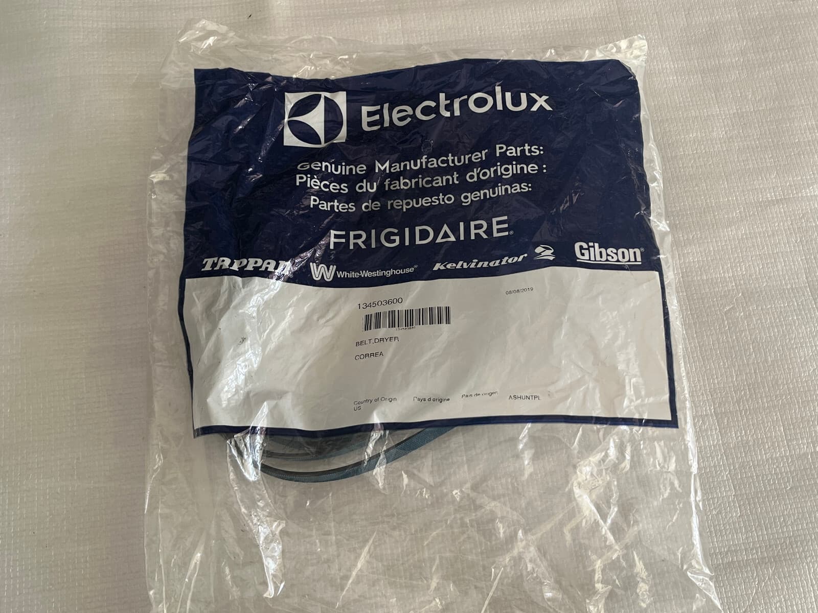 New Genuine Frigidaire, Electrolux Dryer Belt (3 pack) 134503600 — thumbnail 2
