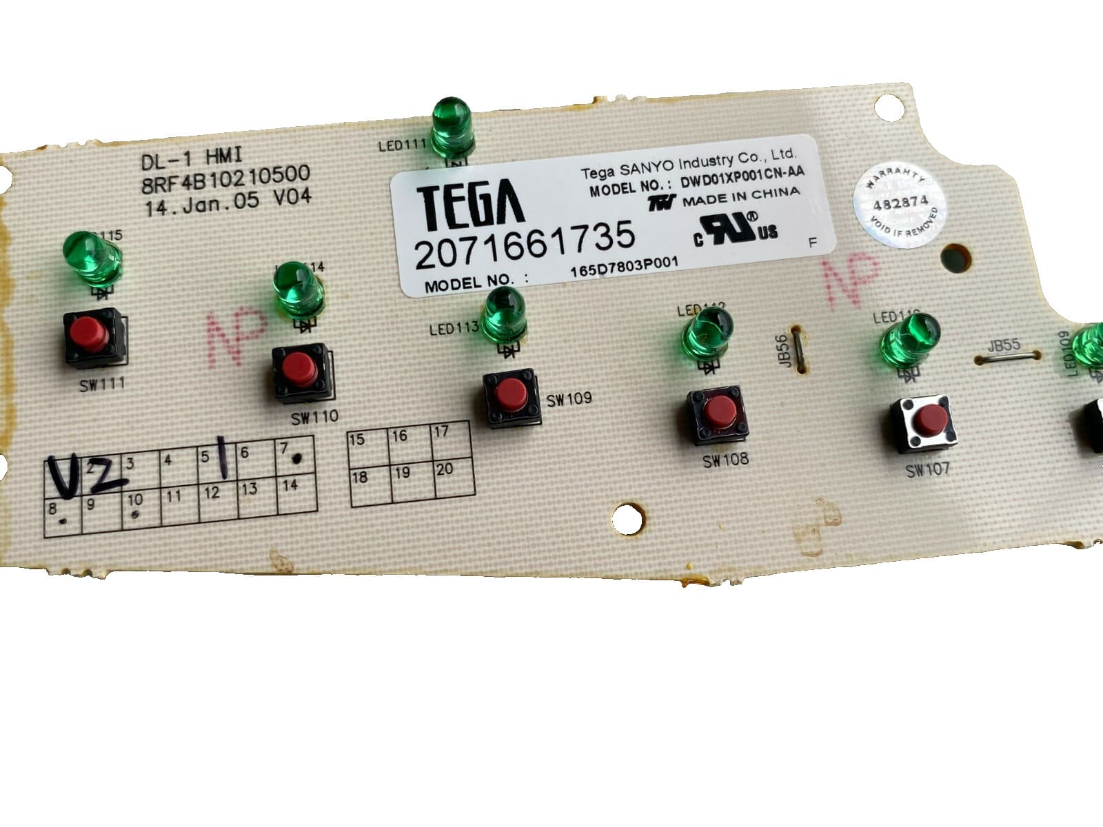 165D7803P001 OEM GE Dishwasher Control Board Genuine — thumbnail 4