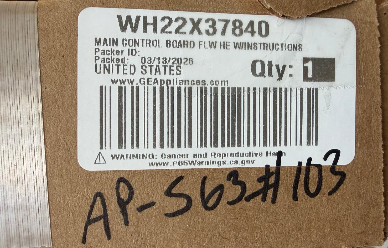 WH22X37840  GE Washing Machine Control Board New OEM  Genuine — thumbnail 8