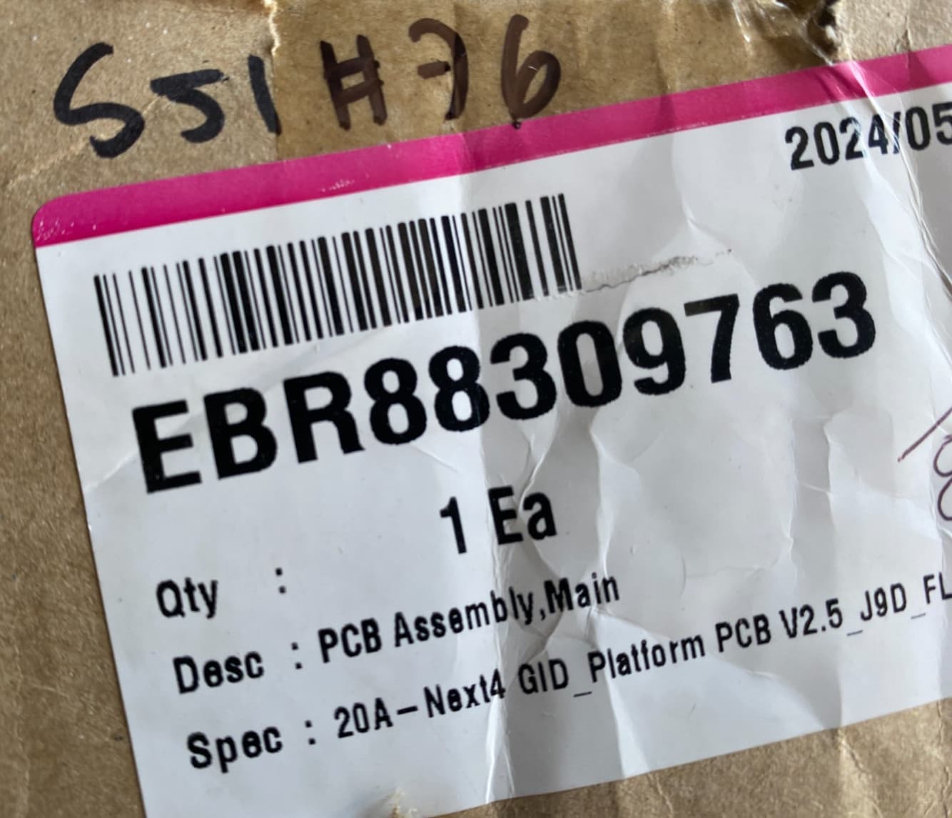EBR88309763 LG OEM Refrigerator Control Board Assembly New Genuine — thumbnail 4
