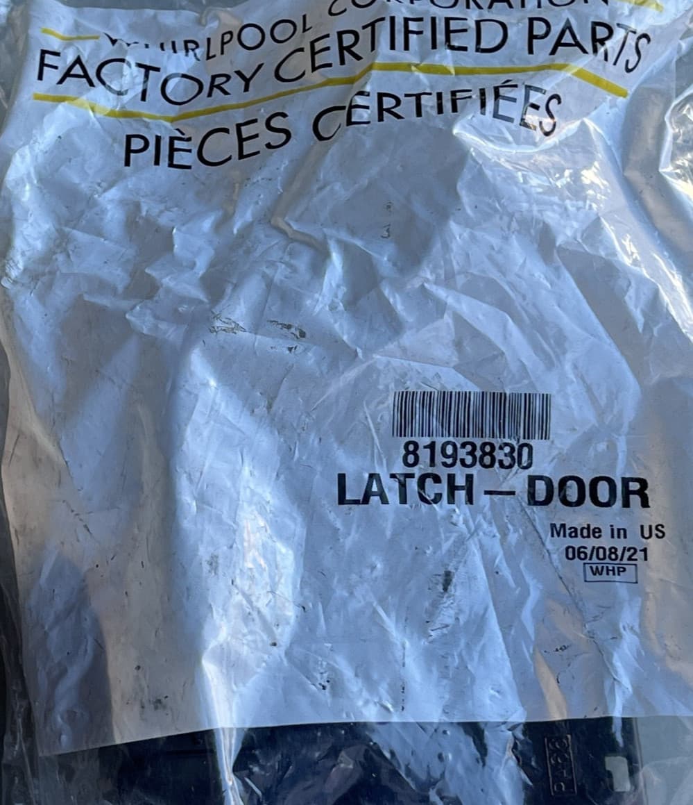 8193830 OEM Whirlpool Dishwasher Door Latch New Genuine — thumbnail 5
