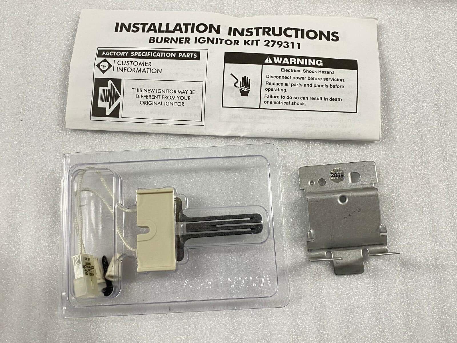 279311 OEM Whirlpool Dryer Burner Igniter Kit New Genuine — thumbnail 5