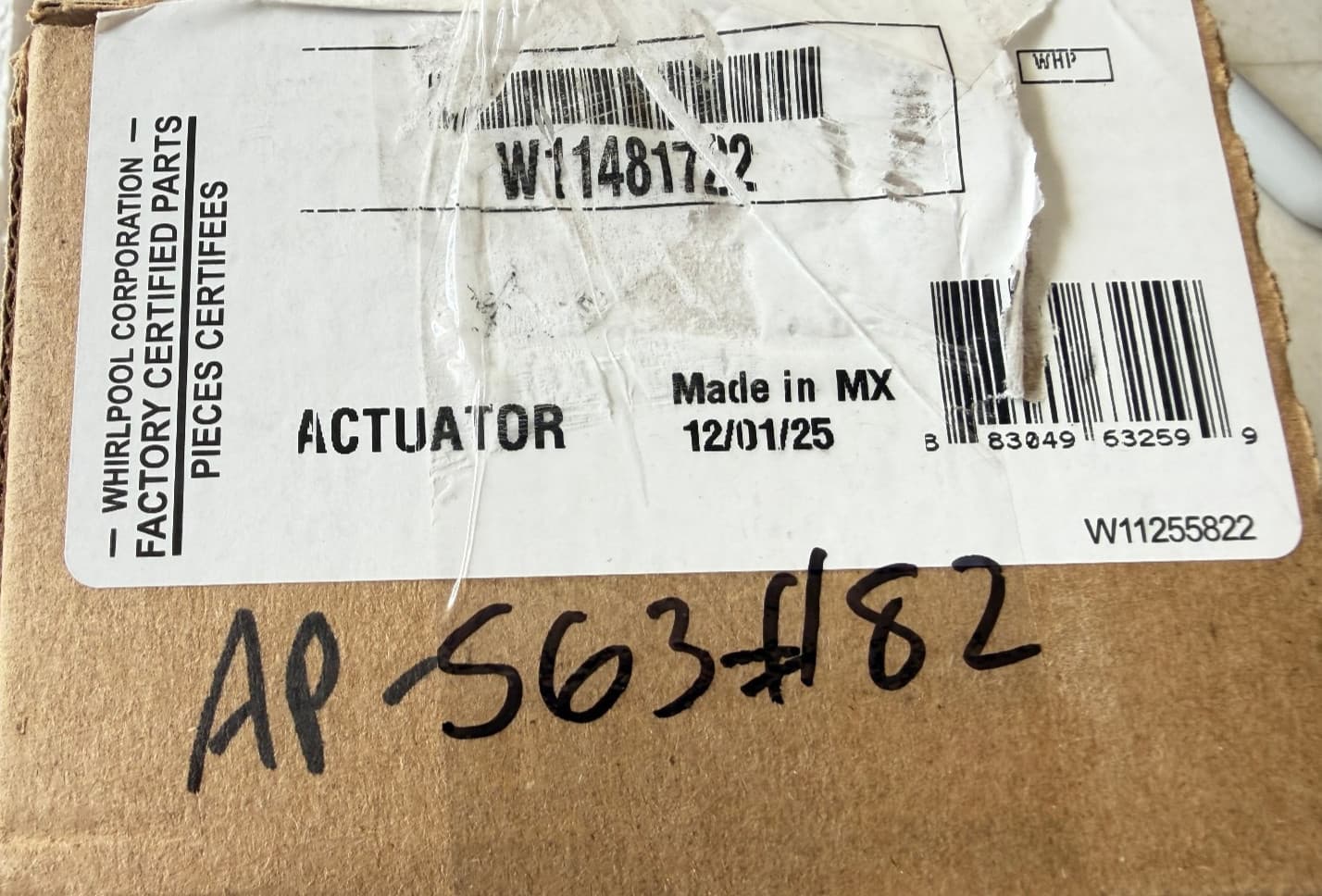 W11481722 Whirlpool  Washer Shift Actuator  New OEM Genuine — thumbnail 3