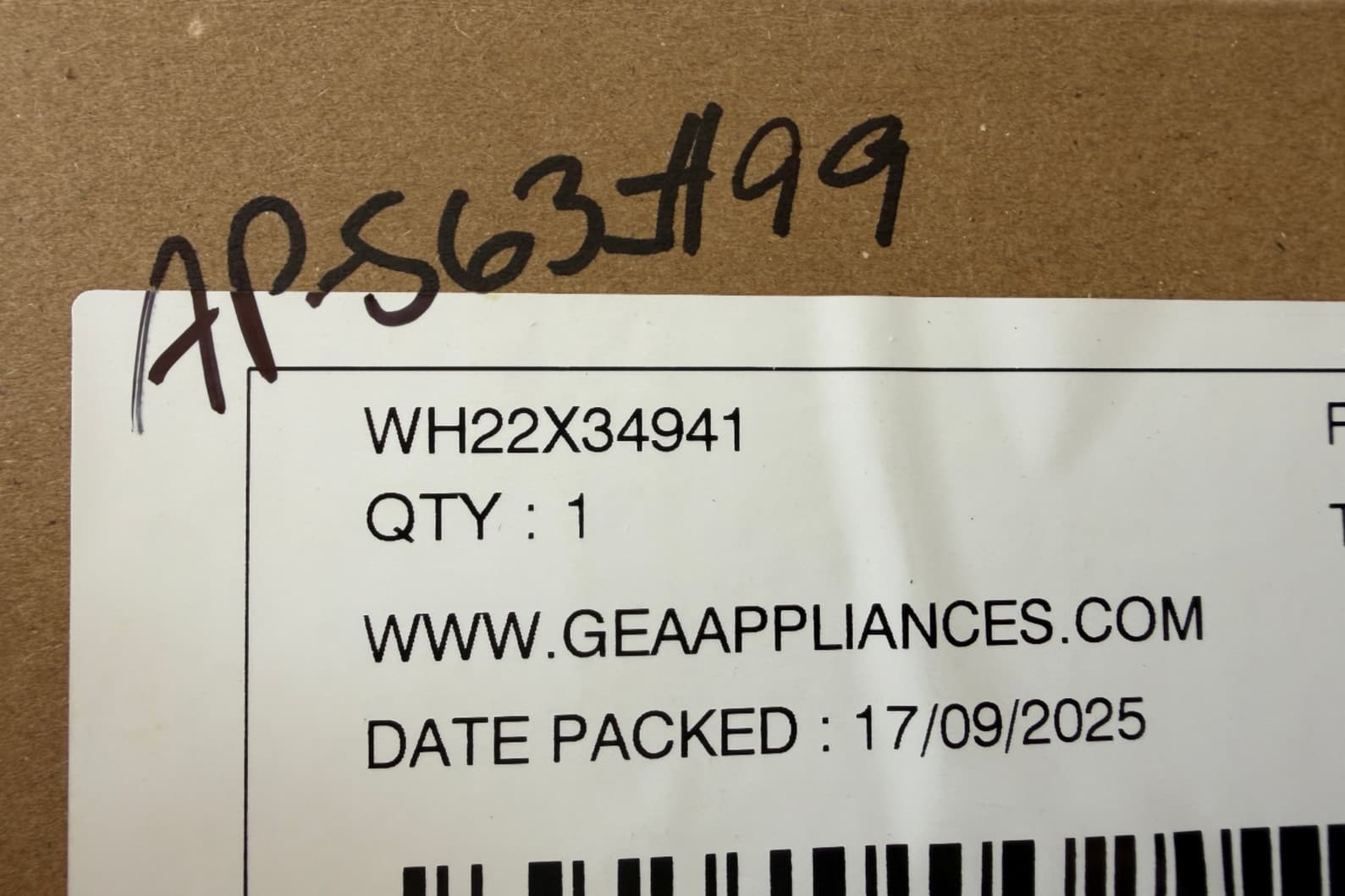 GE WH22X34941 Washer User Interface Control Panel Board New OEM Genuine — thumbnail 3