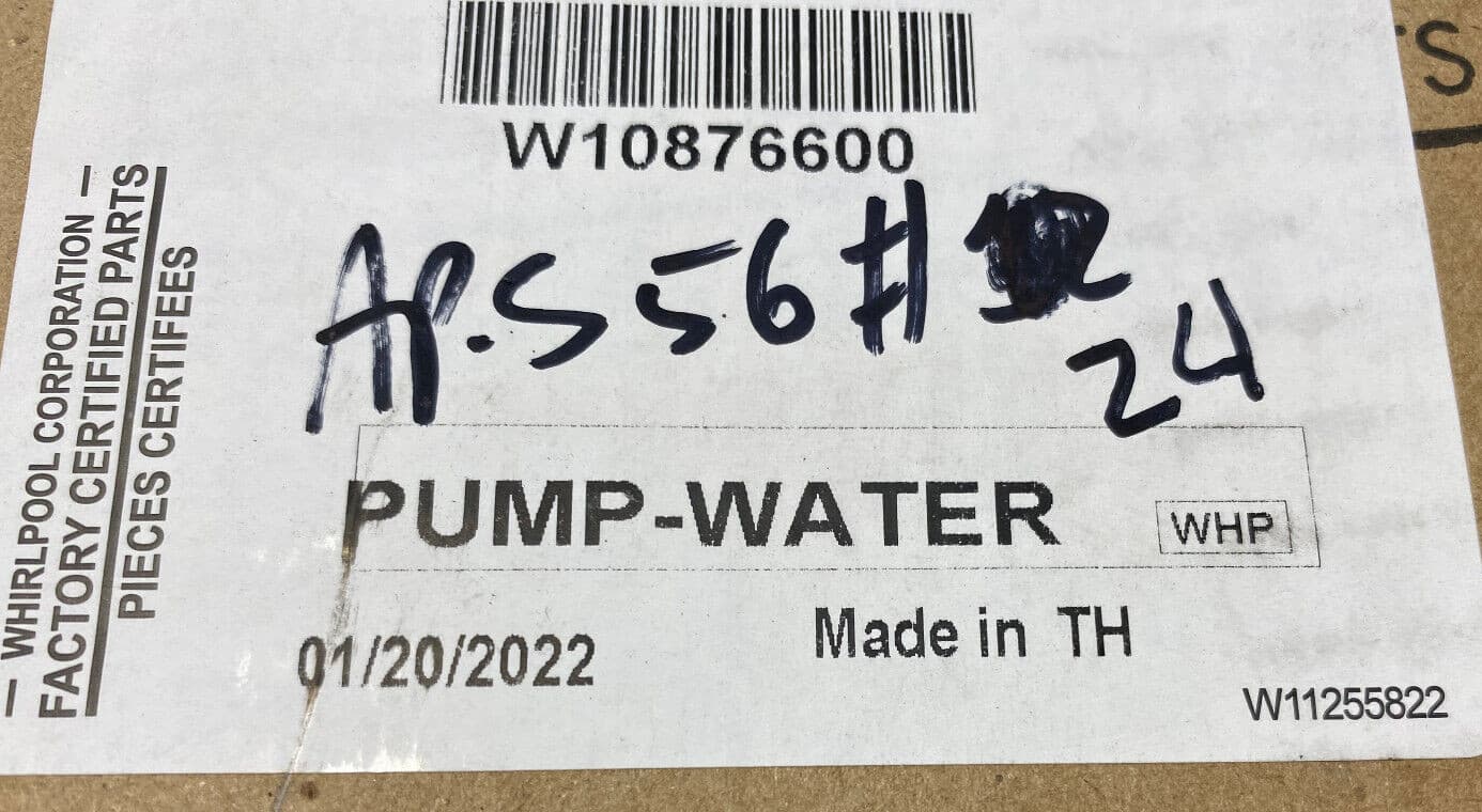 New Genuine OEM Whirlpool Washer Pump-Water W10876600 — thumbnail 9