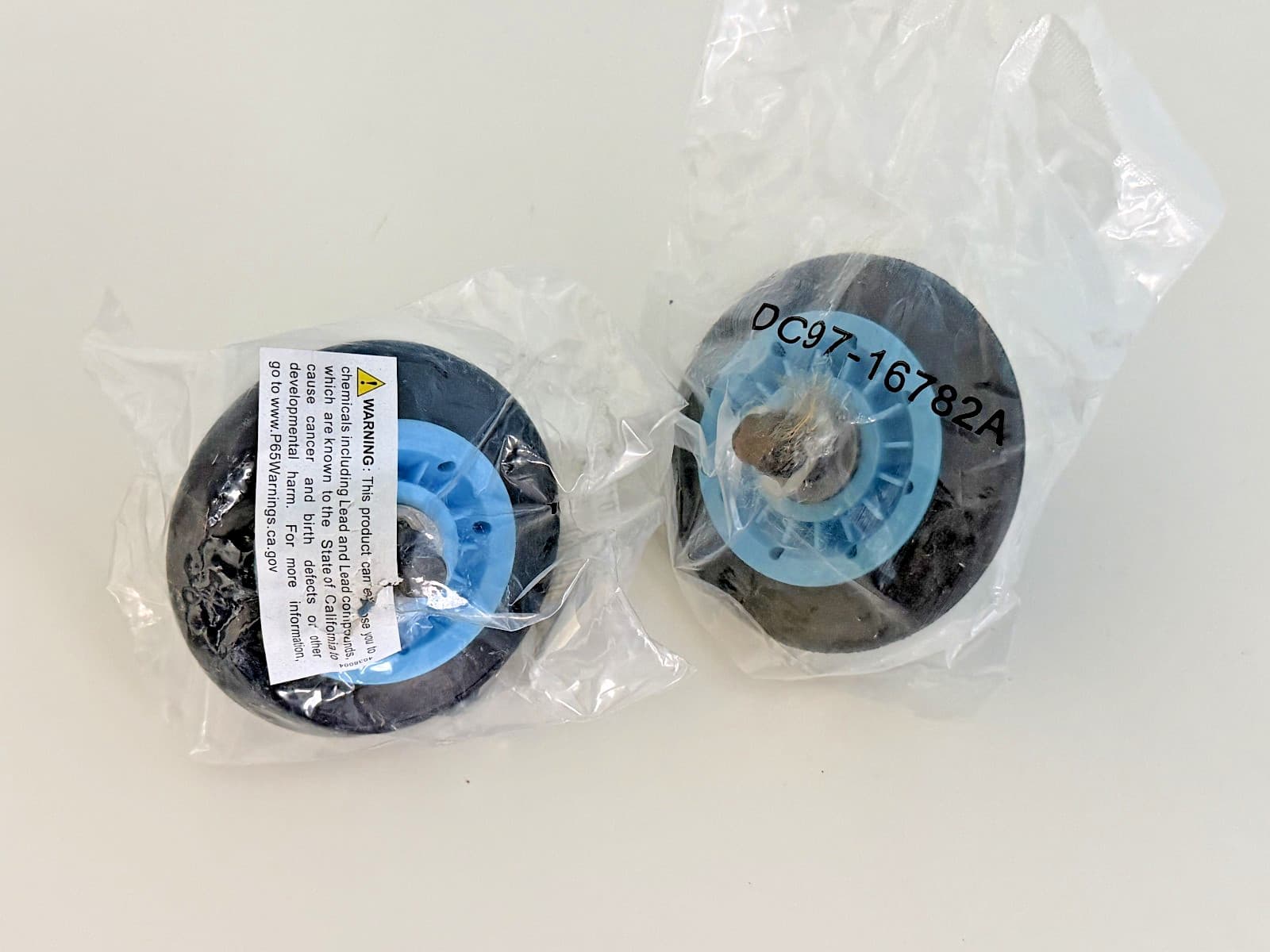 DC97-16782A Samsung  Dryer Drum Support Roller Assembly (2 PACK ) New — thumbnail 2