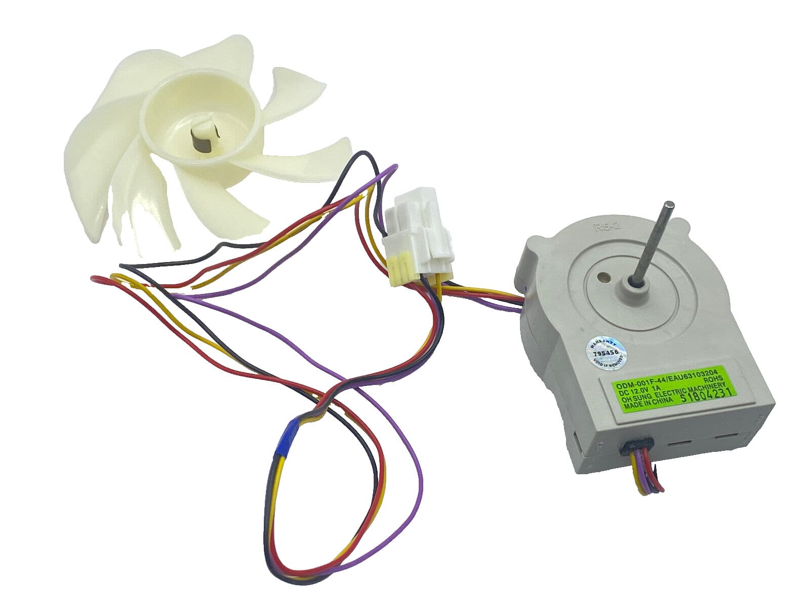 Genuine OEM LG Refrigerator Condenser Fan Motor and Blade EAU63103204 — thumbnail 3