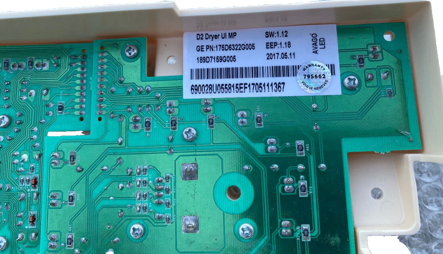 New Genuine OEM GE User Interface Control Board WE4M513 — thumbnail 3